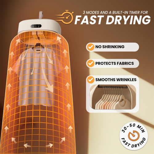Noce Dry 3 modes and built-in timer for fast drying in 30 to 50 minutes