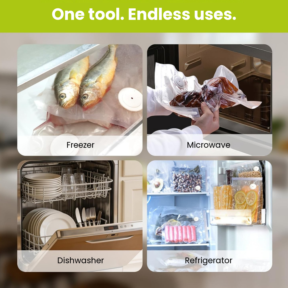 Noce Fresh bags are freezer, microwave, dishwasher and refrigerator safe