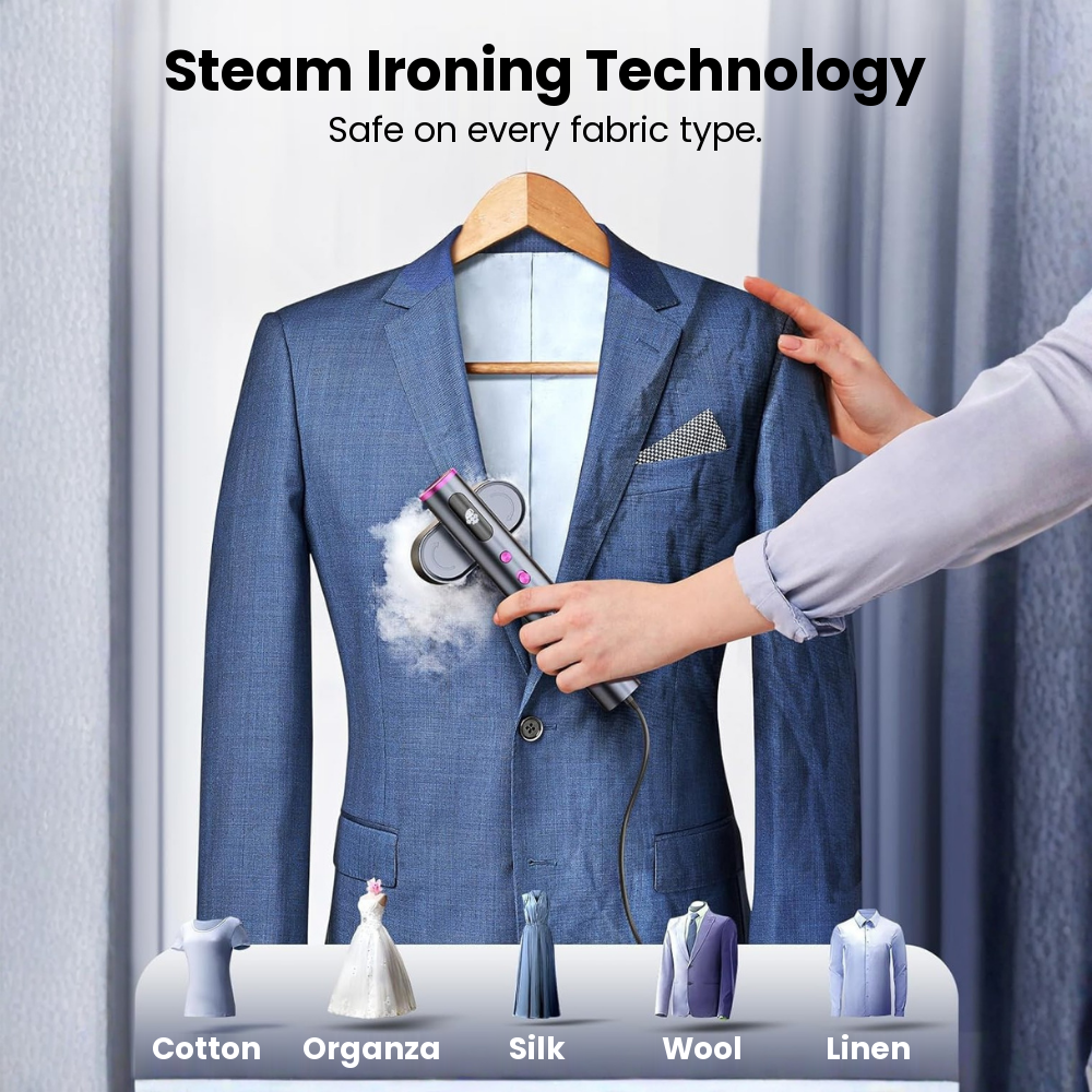 Noce Iron steam ironing technology is safe on cotton, organza, silk, wool and linen