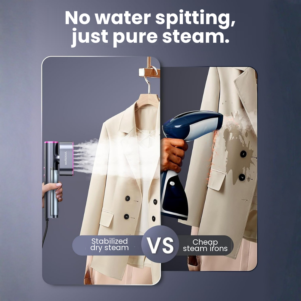 Noce Iron delivers stabilized dry steam with no water spitting