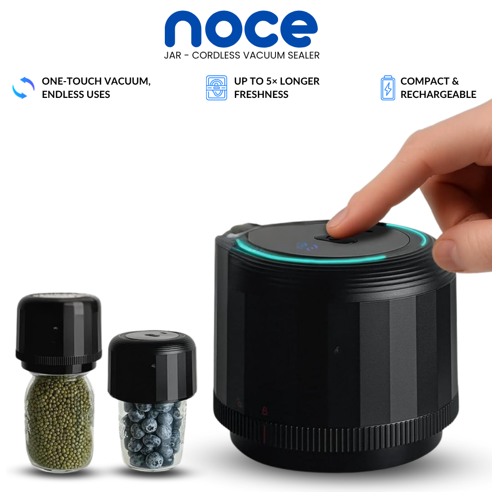 Noce Jar cordless vacuum sealer - up to 5x longer freshness