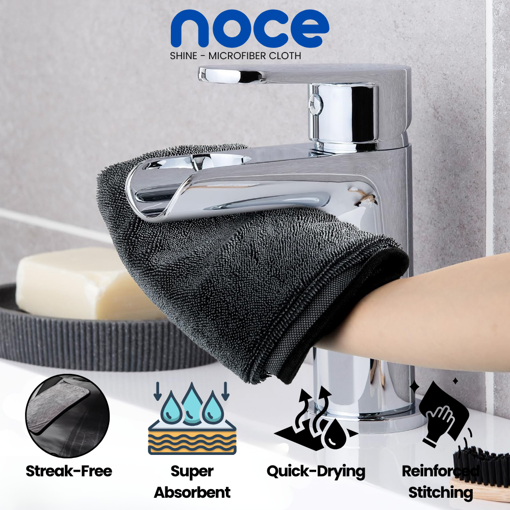 Noce Shine microfiber cloth, streak-free and super absorbent