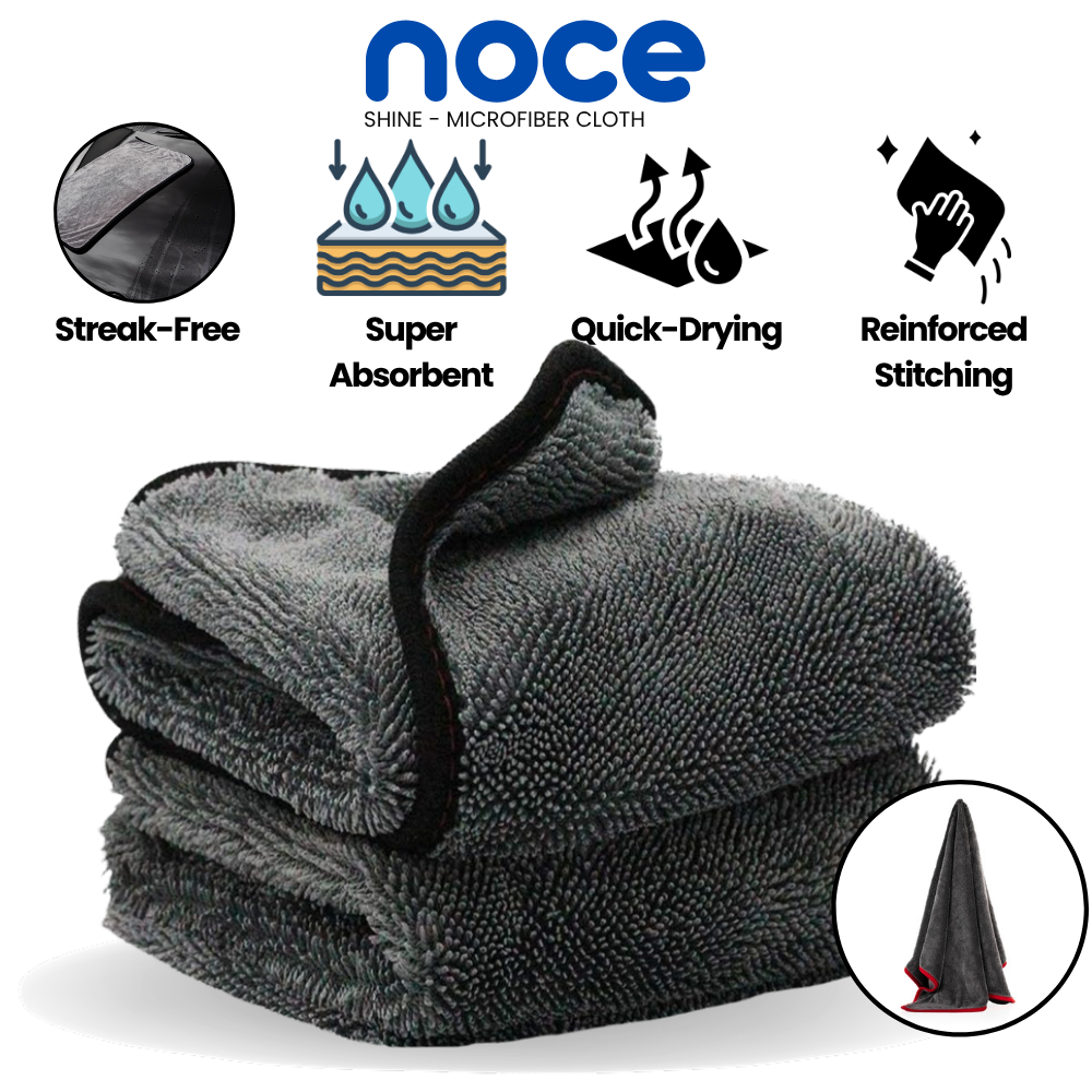 Noce Shine microfiber cloth features and colorways