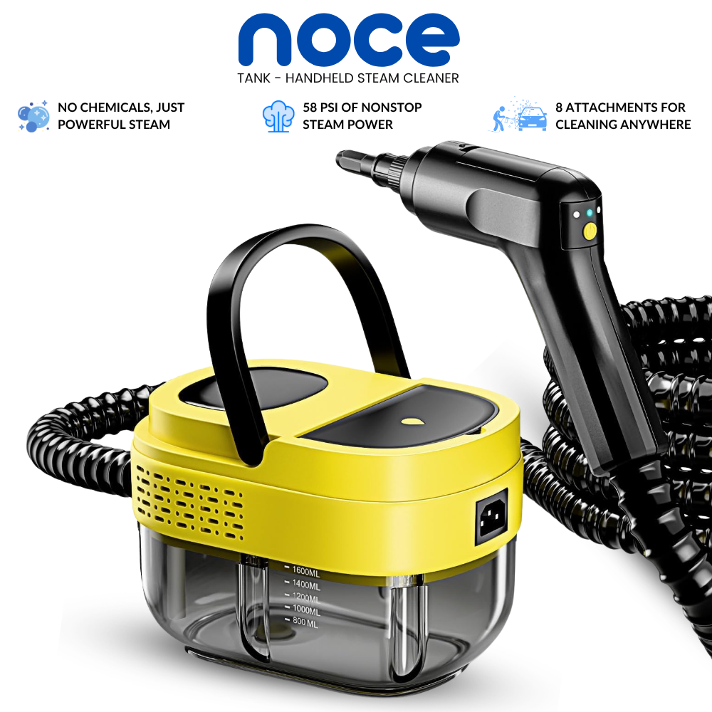 Noce Tank handheld steam cleaner with 58 PSI steam and 8 attachments