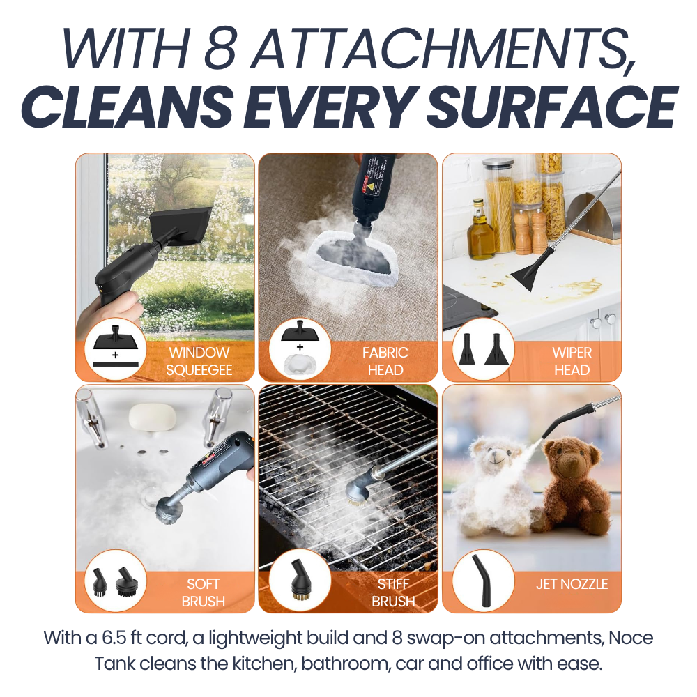 Noce Tank 8 attachments clean every surface